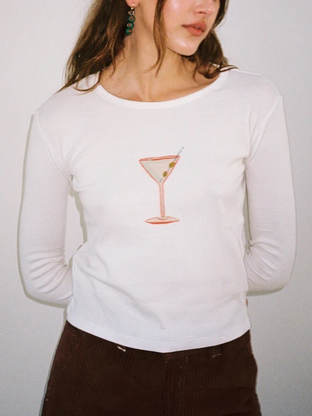 Lisa Says Gah Dana Long Sleeve Tee Martini